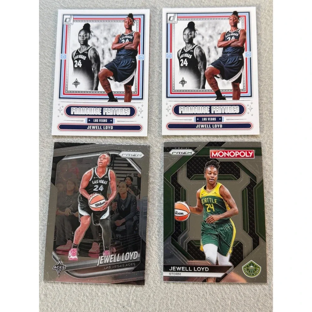 2024-25 Panini Jewell Loyd WNBA 4 Card Lot Donruss Prizm Monopoly